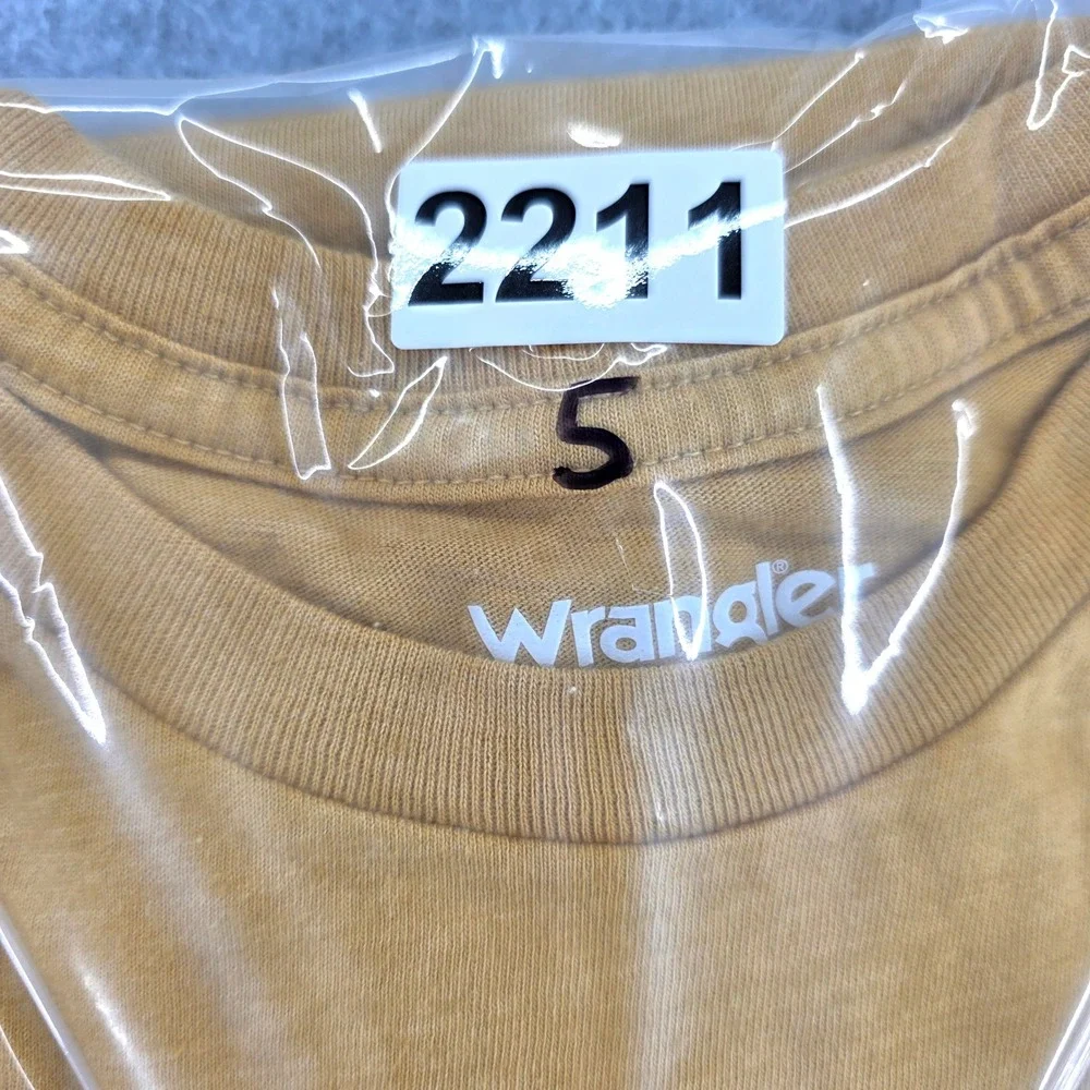 Wrangler Women's Size Small Mustard‎ Yellow Skull Cactus Rose Graphic T Shirt - Picture 10 of 10